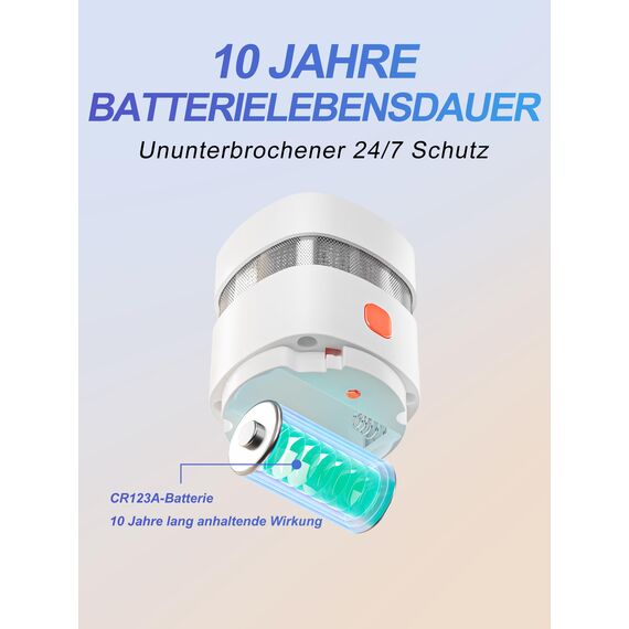 Heiman Mini Rauchmelder 3er Set – Red Dot Design Award, 10 Jahre Batterielaufzeit, EN14604, TÜV, CE, UKCA, DBI Zertifiziert, 85 dB Alarm, Feuermelder, Rauchwarnmelder mit fotoelektrischem Sensor