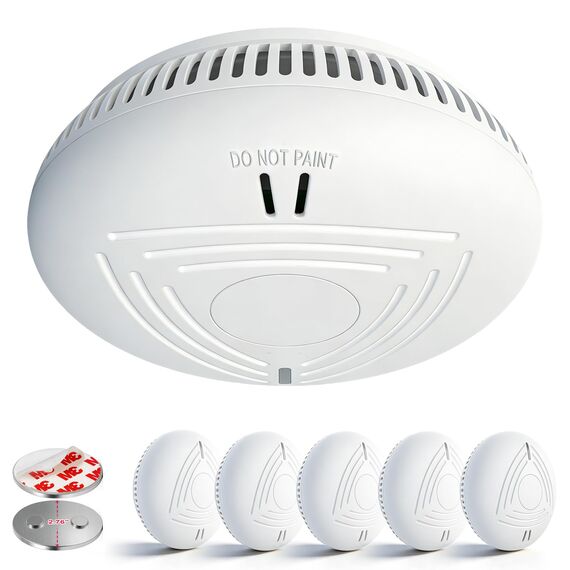 DAYTECH Rauchmelder 10 Jahre Batterie – 5er Rauchmelder mit Magnethalterung Set, TÜV Rheinland Zertifiziert, Feuermelder mit 85 dB & Test/Stummschaltung – Brandmelder für Schlafzimmer, Kinderzimmer
