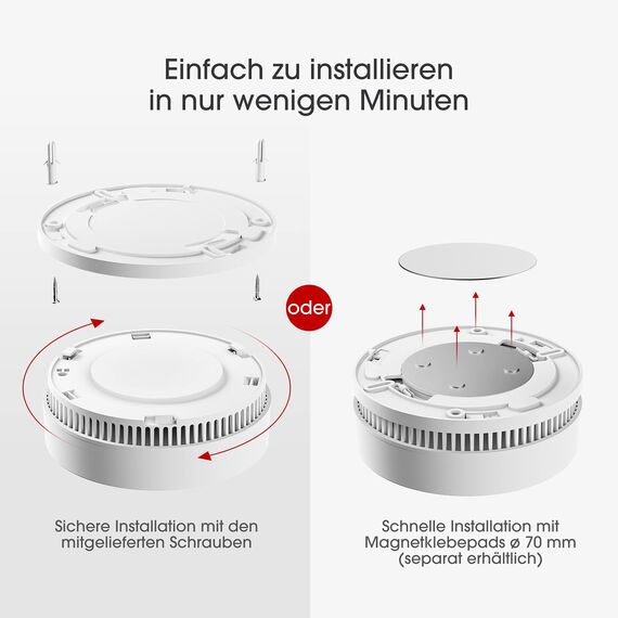 X-Sense Verbesserter Rauchmelder 10 Jahre Batterie, Feuermelder mit fotoelektrischem Sensor, EN14604 geprüfte Brandmelder, SD2J0AX, 10er Set