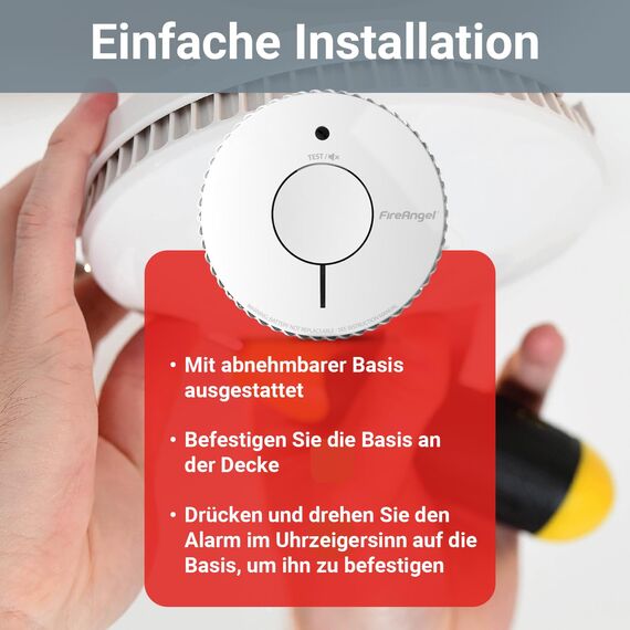 FireAngel Optischer Rauchmelder 2er-Pack- FA6120-INT-T2 Rauchmelder mit 10 Jahre Batterie für Ihr Heim mit Test-/Stummschaltungstaste - Ersatz für ST-622/ST-620 - Feuermelder mit Frühwarnsystem - Weiß