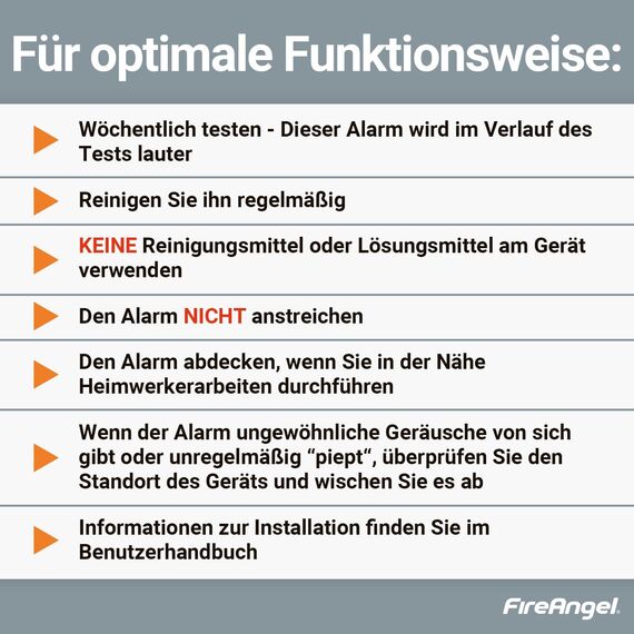 FireAngel Kohlenmonoxid-Alarm – FA6813 CO-Alarm für Zuhause mit Batterien – Reisen, tragbarer Kohlenmonoxid– CO-Monitor mit Testtaste
