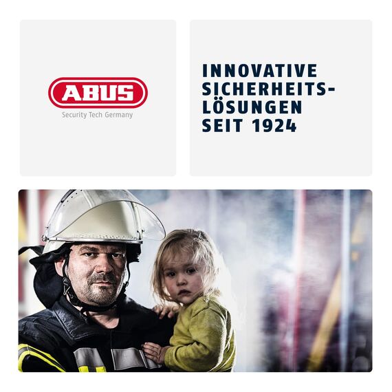 ABUS Kohlenmonoxid-Warnmelder COWM510 - CO-Melder mit 85 dB lautem Alarm, Prüftaste, 10-Jahres-Sensor & LCD Display - Weiß