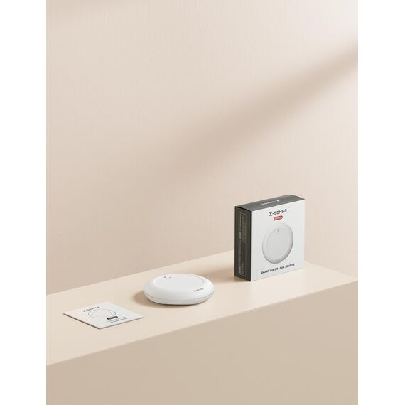 X-Sense Wassermelder WLAN, Smarter Wassermelder, mit App-Warnungen（nur 2.4Ghz）, wasserdicht nach IP67, Funk-Wassersensor für Küche, Bad, Keller, SBS50 Basisstation erforderlich, SWS0A