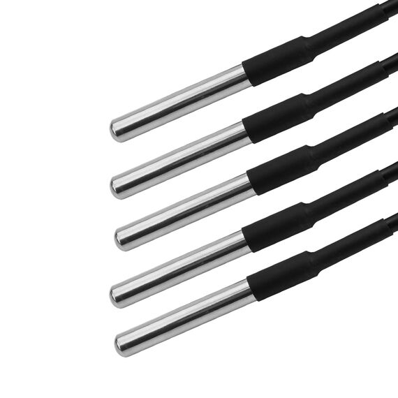 Aideepen 2 Stuck Temperatursensor, 10m Kabel Wasserdicht Temperaturfühler digitaler Edelstahl Temperatursensor kompatibel mit Arduino und Raspberry Pi inklusive E-Book