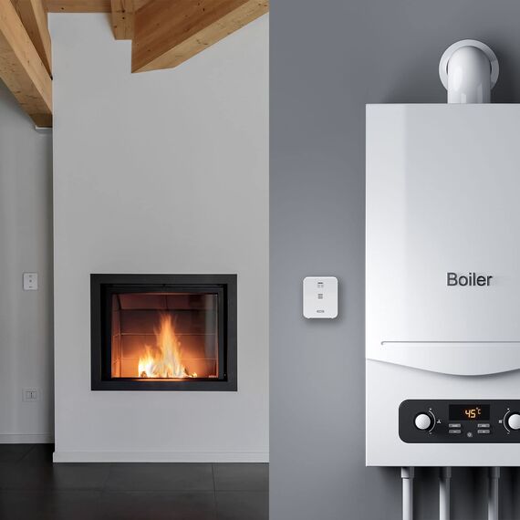 ABUS Kohlenmonoxid-Melder COWM370 - CO-Melder mit 7-Jahres-Sensor, 85 dB lautem Alarm; Prüftaste & 3 Jahre Batterielebensdauer - Weiß