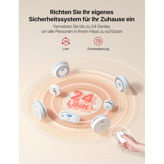 X-Sense Funkvernetzter CO Melder, Nicht kompatibel mit Basisstation SBS50, TÜV-Zertifiziert, Kohlenmonoxid Melder mit austauschbarer Batterie, XC01-WR, 2 Stück