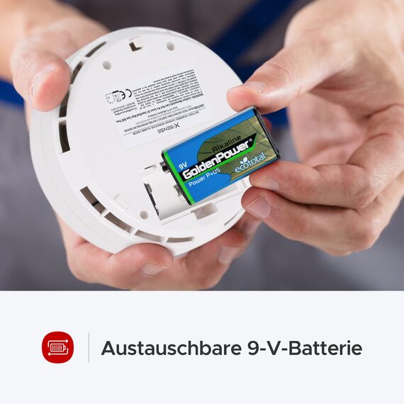 X-Sense CO Melder mit Austauschbarer Batterie und LCD Display inkl. CO-Konzentration, Kohlenmonoxidmelder mit Prüftaste und LED-Statusleuchte, bis 60 m, CO03B