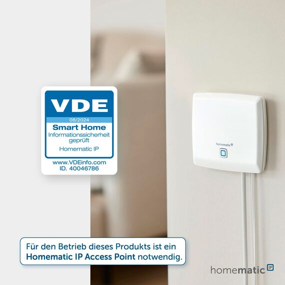 Homematic IP Smart Home 2er-Set Wassersensor, Wassermelder für zuverlässige Alarmierung per Sirene und Push-Benachrichtigung in der Smartphone-App bei Feuchtigkeit und Wasser, 151694A0
