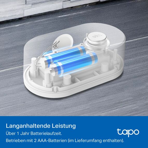 TP-Link Tapo T300 Smarter Wasserleck-Sensor, Tapo Hub erforderlich, eingebaute 90Db einstellbare Sirene, Sensor & APP & Hub-Alarm, IP67 wasserdicht, 1+Jahr Batterielebensdauer, Flexible Platzierung