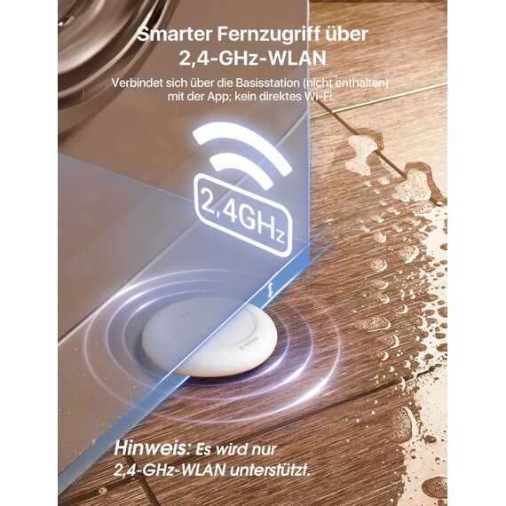 X-Sense Wassermelder WLAN, Smarter Wassermelder, mit App-Warnungen（nur 2.4Ghz）, wasserdicht nach IP67, Funk-Wassersensor für Küche, Bad, Keller, SBS50 Basisstation erforderlich, SWS0A