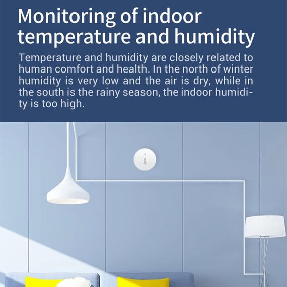 Haozee Zigbee Temperatur- und Feuchtigkeitssensor, 3er-Pack,ZigBee Hub erforderlich, für Fernüberwachung und Heimautomatisierung, Kompatibel mit Home Assistant Zigbee2mqtt