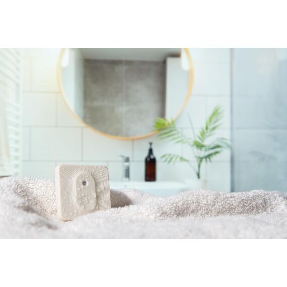 Shelly Blu H&T Ivory Temperatur- und Feuchtigkeitssensor, Bluetooth gesteuert, spritzwassergeschützt, staubdicht, Schutzklasse IP54, iOS Android App, 2 Stück