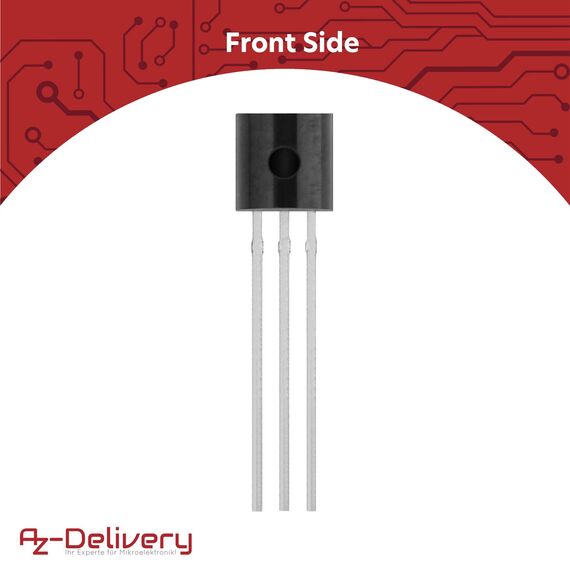 AZDelivery 10 x DS18B20 Digitaler Temperatursensor TO92-55°C - +125°C kompatibel mit Arduino und Raspberry Pi inklusive eBook!