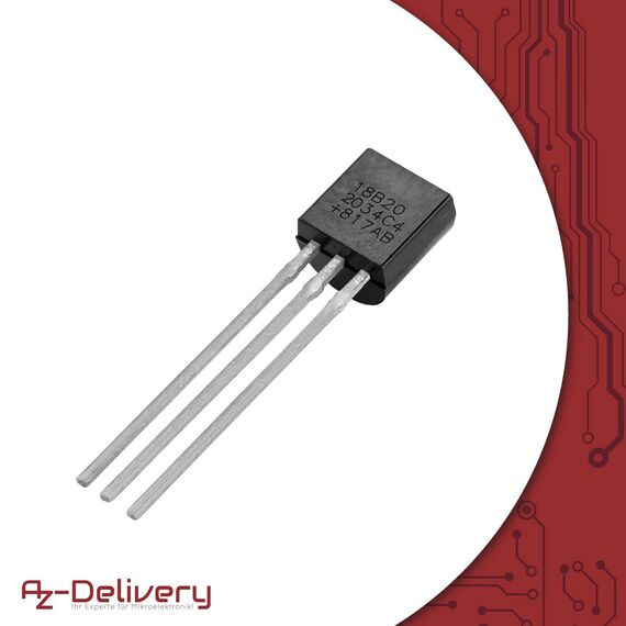 AZDelivery 10 x DS18B20 Digitaler Temperatursensor TO92-55°C - +125°C kompatibel mit Arduino und Raspberry Pi inklusive eBook!