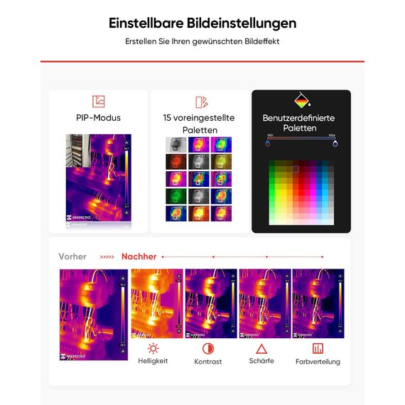 HIKMICRO Mini2 V2 Wärmebildkamera für Android/iOS, 256×192 IR-Auflösung, Thermobildkamera, 512×384 SuperIR, unterstützt iPhone 15/16/17, 25Hz, USB-C/Lightning-Anschluss(Kein Zubehör)