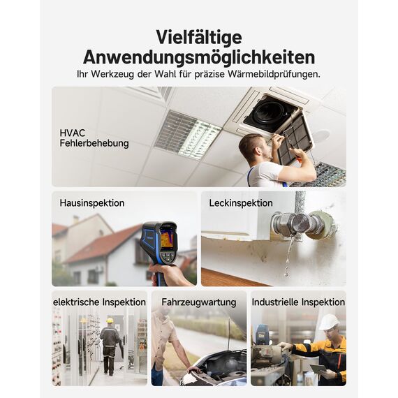 TOPDON Wärmebildkamera TC004 Mini, 240x240 IR-Auflösung, 15 Stunden Akkulaufzeit, -20°C bis 450°C, 25Hz, Infrarot Kamera Handy für Hauswartung, Leckageinspektion, HVAC-Inspektion