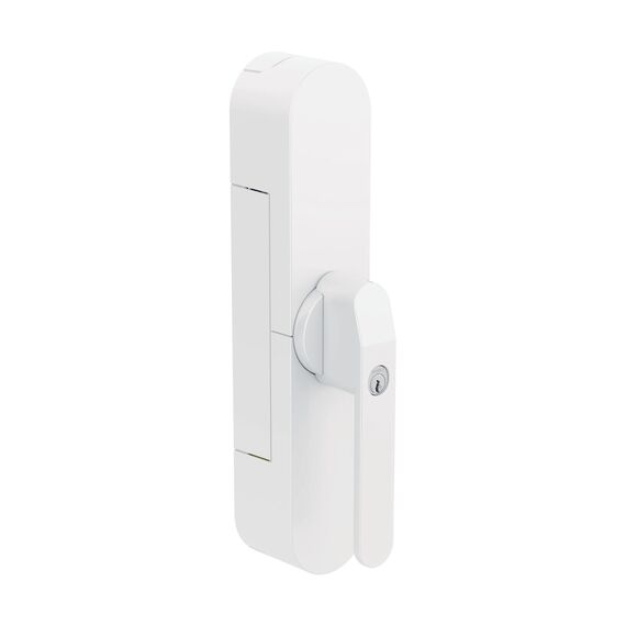 ABUS Fensterantrieb WINTECTO One – Smarter Fenstergriff für Fenster, Balkon- und Terrassentür – mit Alarmfunktion – einfache Montage ohne Bohren – Weiß, verschiedenschließend