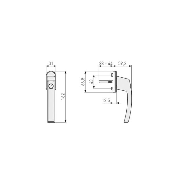 ABUS Abschließbarer Fenstergriff FG210 AB210 - Fensterknauf mit Druckzylinder, gleichschließend - ABUS-Sicherheitslevel 3-41192 - Weiß - 5er Set