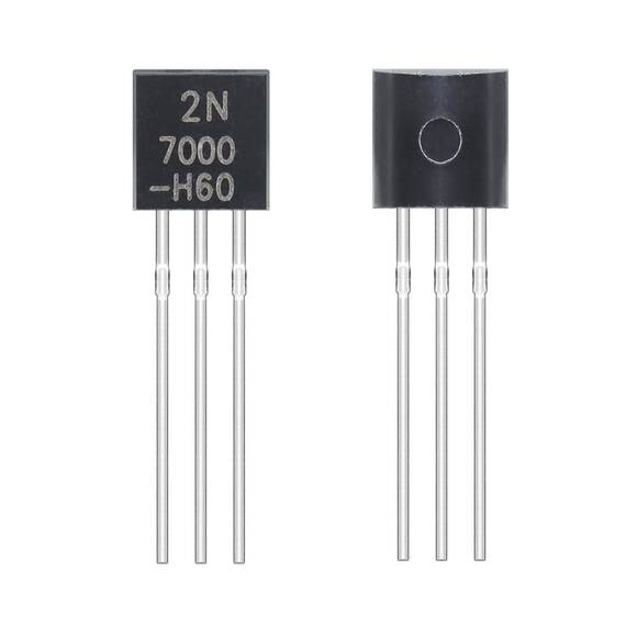 ALLECIN 2N7000 Mosfet Transistor TO-92 N-Kanal Feldeffekttransistor für Haushaltsindustrie und DIY 200mA 60V (Packung mit 100 Stück)