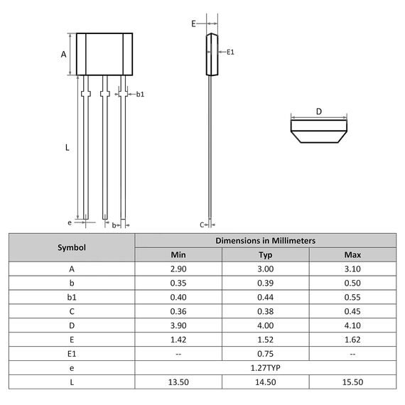 ALLECIN AH3503 Hall Effekt Sensor 3503 Linearer Hall-Effekt-Sensor 3 Poliger Magnetdetektor Hall-Effekt-Sensoren TO-92S Linear Hallsensoren 3Pin (Packung mit 20 Stück)