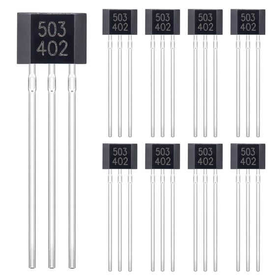 ALLECIN AH3503 Hall Effekt Sensor 3503 Linearer Hall-Effekt-Sensor 3 Poliger Magnetdetektor Hall-Effekt-Sensoren TO-92S Linear Hallsensoren 3Pin (Packung mit 20 Stück)