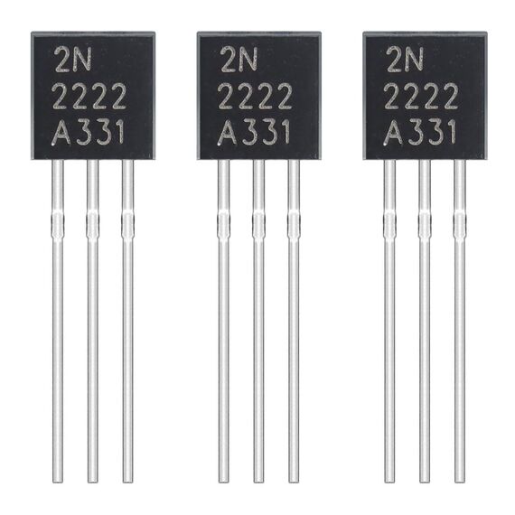 ALLECIN 2N2222 NPN Transistor Allzweck Verstärker 2N2222A Silizium Transistoren für DIY TO-92 60 V 800 mA (Packung mit 200 Stück)