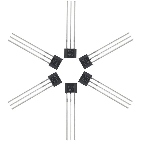 ALLECIN A3144 Hall Sensor Hall Effekt Sensor 3 Poliger Magnetdetektor 3144 Hall-Effekt-Sensoren Hall-Sensor-Schalter Unipolare Hallsensoren TO-92S (Packung mit 20 Stück)