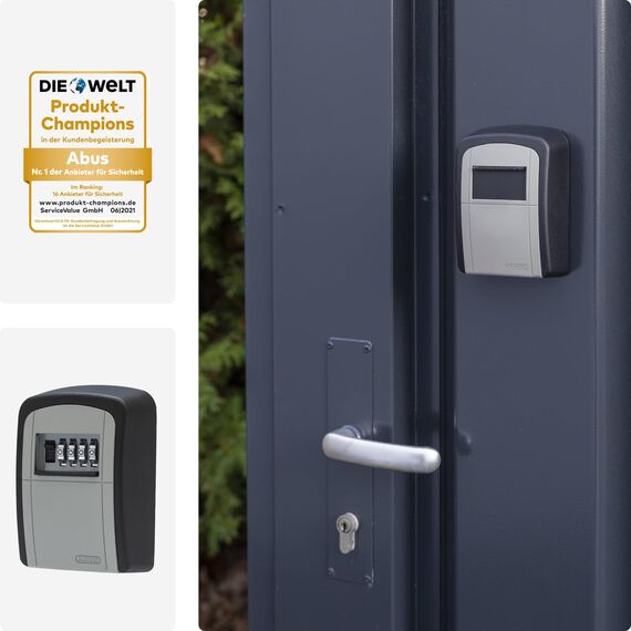 ABUS KeyGarage 707 - Schlüsselbox zur Wandmontage - für bis zu 7 Schlüssel oder kleine Wertgegenstände - Schwarz-Silber