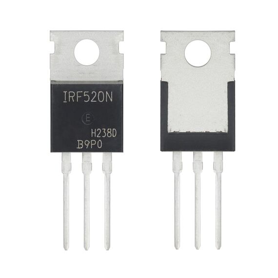 ALLECIN 10 Stück IRF520 IRF520N IRF520PBF MOSFET Transistoren 9,7A 100V N-Kanal Leistungs MOSFETS Transistor 9,7 Ampere 100 Volt TO-220