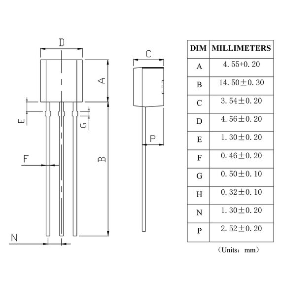 ALLECIN 2N2222 NPN Transistor Allzweck Verstärker 2N2222A Silizium Transistoren für DIY TO-92 60 V 800 mA (Packung mit 200 Stück)