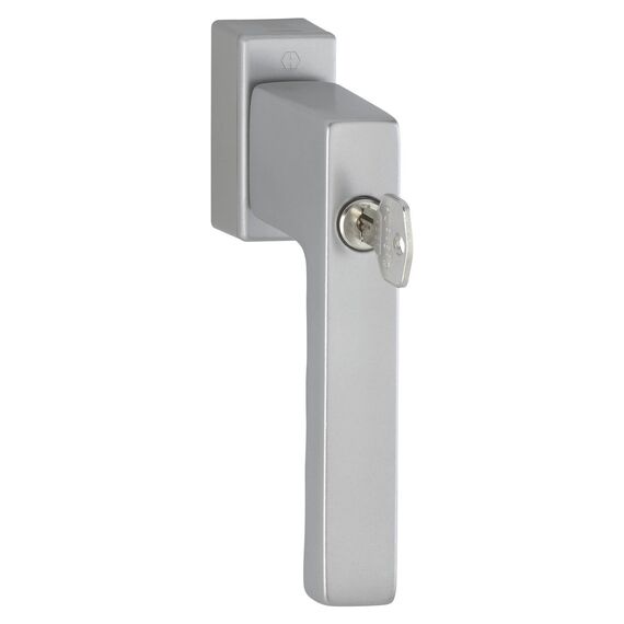 HOPPE Fenstergriff TOULON Sperrzylinder Secustik, VK 32-42 mm, silber eloxiert, 1 Stück