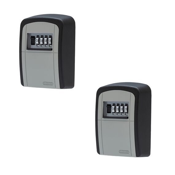 ABUS KeyGarage™ 707-2er Set - Schlüsselbox zur Wandmontage - für bis zu 7 Schlüssel oder kleine Wertgegenstände - Schwarz-Silber