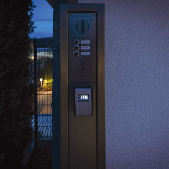 ABUS KeyGarage 787 Big LED - Schlüsselbox zur Wandmontage - mit beleuchteten Zahlenwalzen - für bis zu 50 Schlüssel - Schwarz-Silber