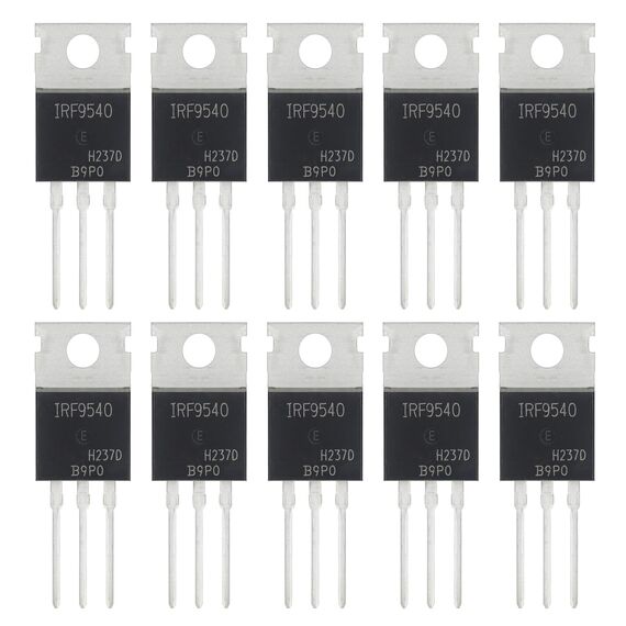 ALLECIN 10 Stück IRF9540 IRF9540N IRF9540NPBF MOSFET Transistoren Leistungs Halbleiterprodukte100V 23A P-Kanal MOSFETS Transistor 100 Volt 23 Ampere TO-220