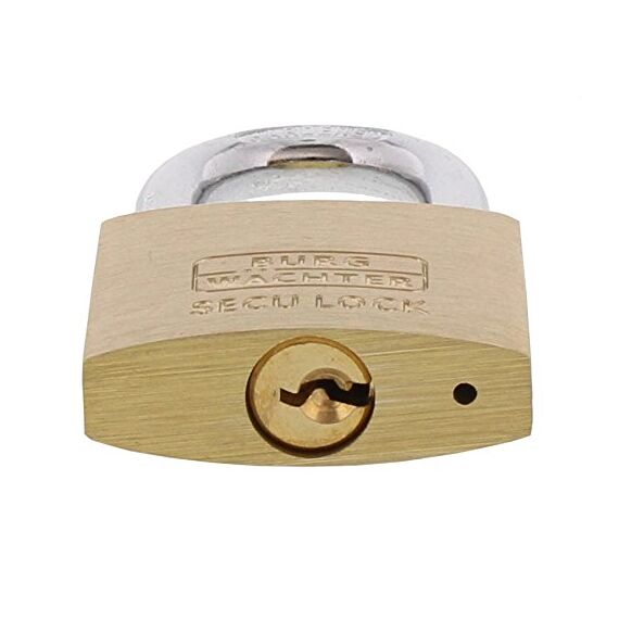 Burg Wächter Zylinder-Vorhangschloss, 3er-Set, 6 mm Bügelstärke, TRIO 405 40 GL SB, Messing