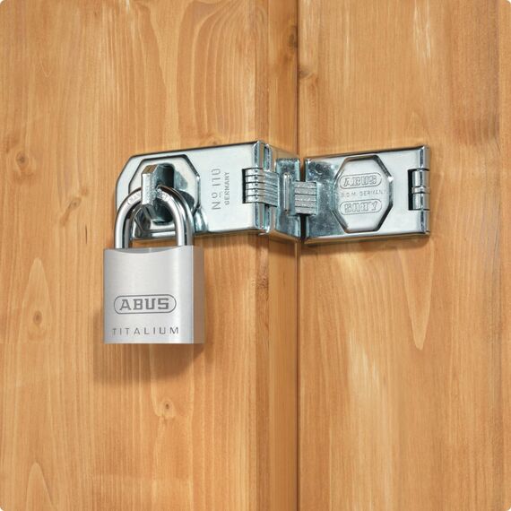 ABUS Vorhängeschloss Titalium 64TI/50 gl.-6511 - gleichschließend - Kellerschloss mit Schlosskörper aus Spezial-Aluminium - gehärteter Stahlbügel - ABUS-Sicherheitslevel 6