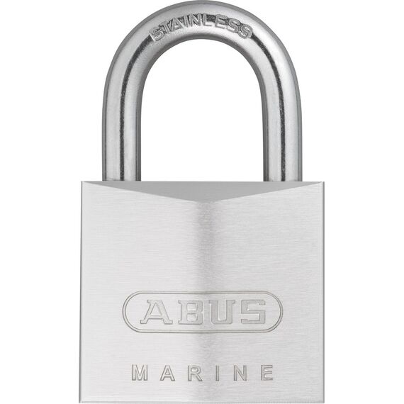 ABUS Marine Vorhängeschloss 75IB/40 - wetterfest - Messing-Schlosskörper mit Nickel Pearl Beschichtung - ABUS-Sicherheitslevel 6 - Silber