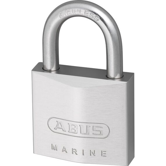 ABUS Marine Vorhängeschloss 75IB/40 - wetterfest - Messing-Schlosskörper mit Nickel Pearl Beschichtung - ABUS-Sicherheitslevel 6 - Silber