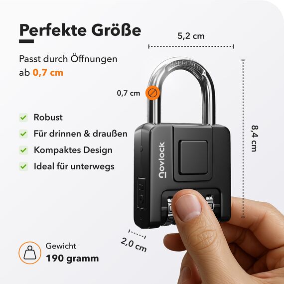 Vorhängeschloss mit Zahlencode – robustes, wetterfestes 4-stelliges Zahlenschloss mit starkem 7 mm Bügel – für Spinde, Schränke, Tore, Zäune, Schuppen & Garten – 1er-Pack, Schwarz