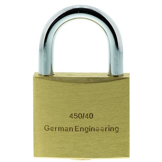 Burg-Wächter Vorhängeschloss, 6,5 mm Bügelstärke, Kneifschutz, 6 Schlüssel, Boccia 450 40 6 SB