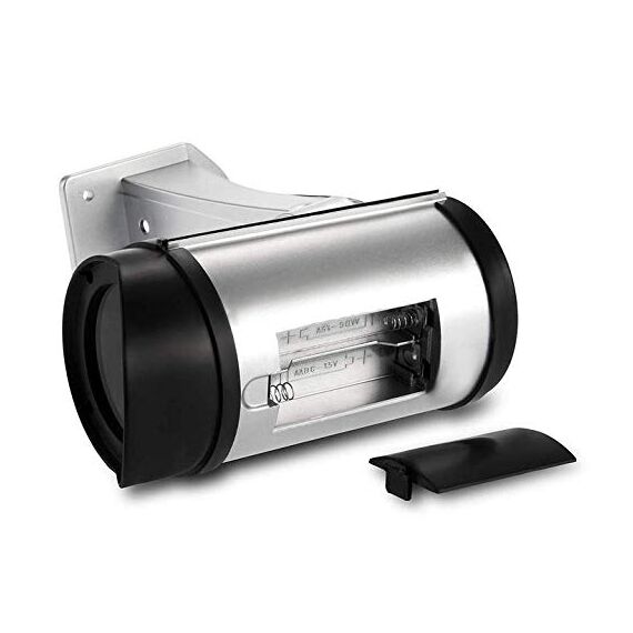 O&W Security 2er Set Überwachungskamera Attrappe Outdoor – Dummy Kamera mit Objektiv & Blink-LED, 360° Decken- oder Wandhalterung (360/120° verstellbar), Abschreckung für Innen & Außen