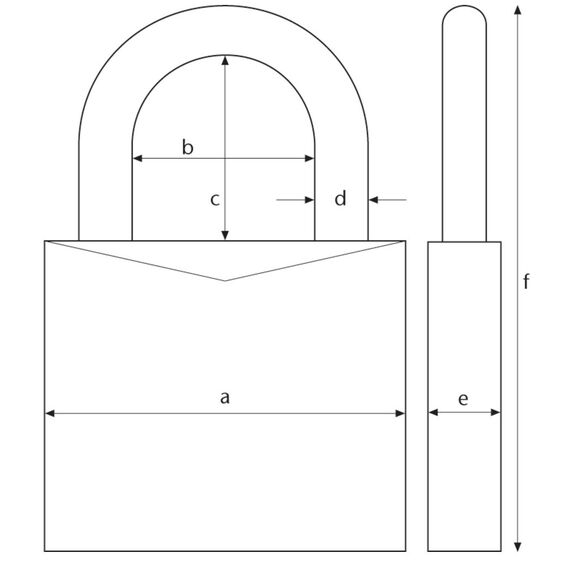 ABUS Messing-Vorhangschloss 75/30, 26637