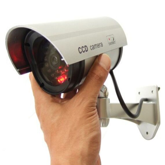 IR1100 S Kamera Dummy LED Überwachungskamera Attrappe Alarmanlage CCTV Camera wasserdicht