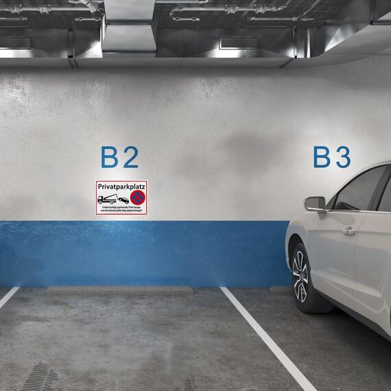 Parken Verboten Schild,30x20cm Warnschild Aluminium, inkl.Enthält Trägerkleber, Das Zuwiderhandelnde Fahrzeug Wird Auf Kosten des Eigentümers Abgeschleppt!