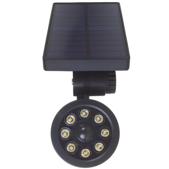 Maclean Solar Kamera-Attrappe mit Bewegungsmelder und LED-Licht | IP Überwachungskamera Attrappe mit Objektiv | IP44 - Außenbereich | 220 Lumen, 6500K | Solarbetrieben, Blinkende rote LED (1 Stück)