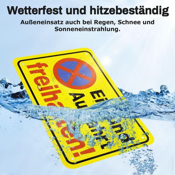 Einfahrt Ausfahrt Freihalten Schilder Metall Aluminium, Parken Verboten Schild Eingang Freihalten Auch Gegenüber, CARGEN Warnschilder Verbotsschilder Zufahrt Freihalten 300X200 mm