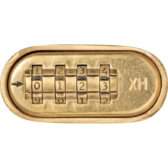 ABUS Zahlenschloss 180IB/50HB63 - Vorhängeschloss mit hohem Bügel - wetterfest - mit einstellbarem Zahlencode - ABUS-Sicherheitslevel 5 - Messingfarben (Packung mit 2)