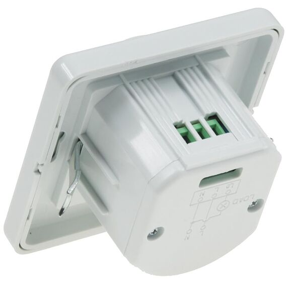 ChiliTec Bewegungsmelder 160° PIR Sensor einstellbar 3-Draht 230V 9m Reichweite Unterputz Wandmontage LED-geeignet Parallel-Schaltung Weiß 4 Stück
