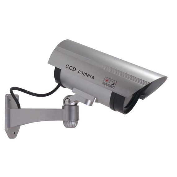 BURI Überwachungskamera-Attrappe LED Dummy Fake Kamera Camera CCD außen und innen