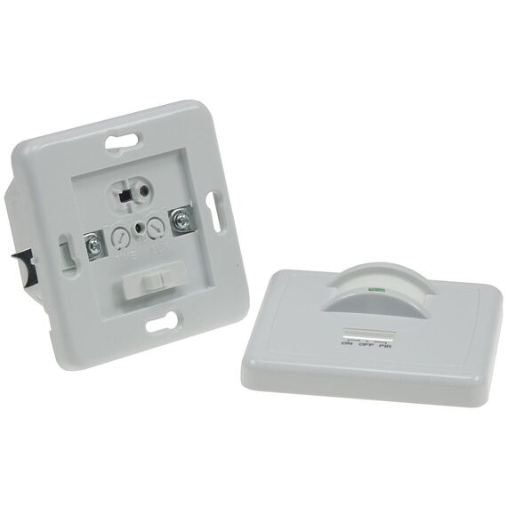 ChiliTec Bewegungsmelder 160° PIR Sensor einstellbar 3-Draht 230V 9m Reichweite Unterputz Wandmontage LED-geeignet Parallel-Schaltung Weiß 2 Stück